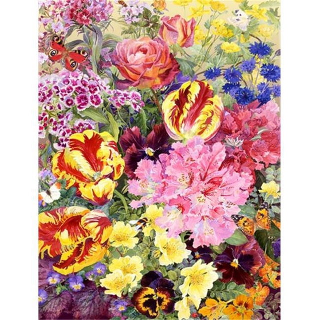 Carolines Treasures SASE0953GF Summer Floral by Anne Searle Flag Garden Size