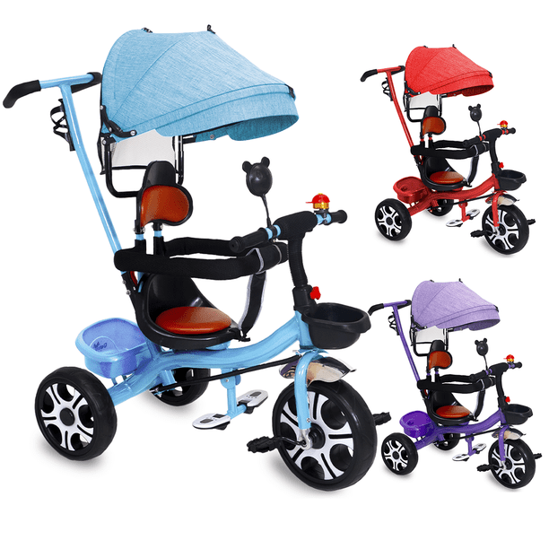Carriola Triciclo para Niños Shendy Vendy Capote Desplegable