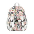 thumbnail image 3 of Boston Terrier Dog with Flower Backpack for School,Cute School Bag,Schoolbag with Adjustable Shoulder Straps & Padded Back,15"x11.42"x5.5", 3 of 6