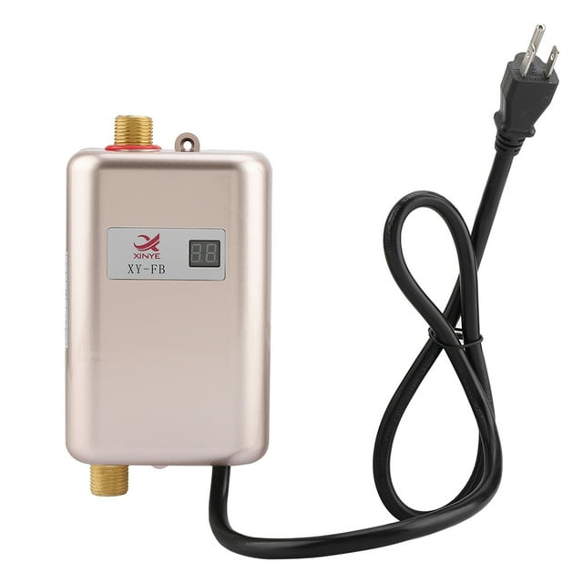 Spptty Chauffe-Eau Instantané Mini Électrique Sans Réservoir 110V 3000W pour Salle de Bain Cuisine Lavage