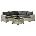 thumbnail image 5 of XIZZI 6-Piece Outdoor Patio Sectional Furniture Sets, Wicker Patio furniture with Coffee Table and Cushions, Waterproof Outdoor Conversation Set for Balcony, Porch, Backyard，Black, 5 of 10