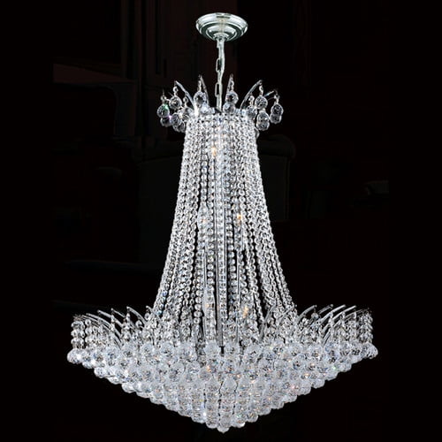 Empire Collection 16 Light Chrome Finish Crystal Chandelier 29