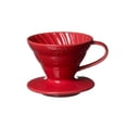 thumbnail image 2 of Hario V60 - Goteador de café de plástico, tamaño 01, rojo, 2 of 4