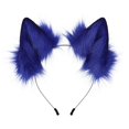 thumbnail image 3 of Diadema de Peluche Orejas Sintética Colco Disfraz Cosplay Azul Negro, 3 of 7