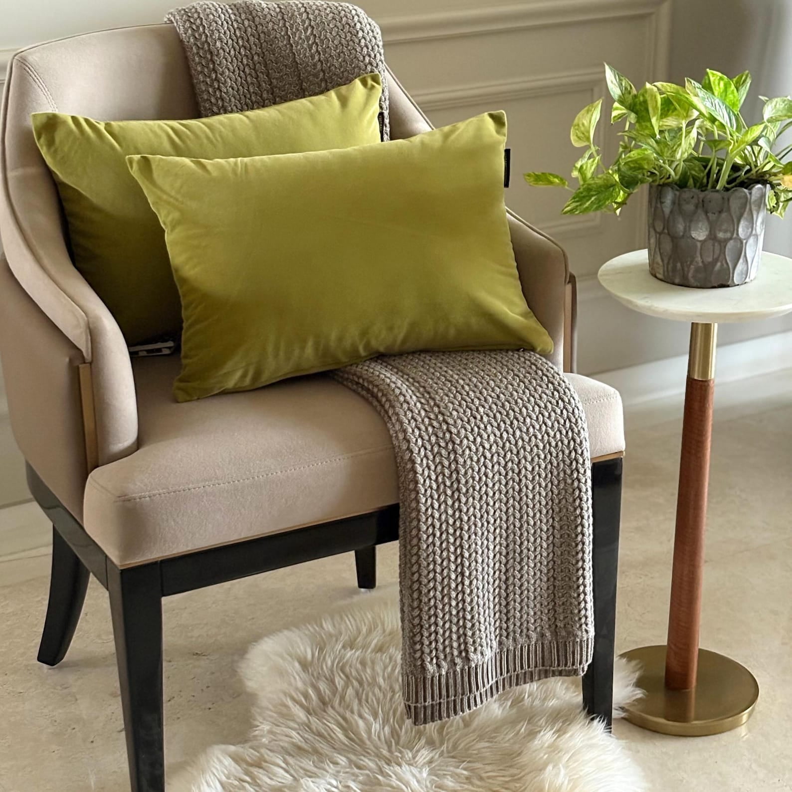 Chartreuse Green Decorative Lumbar Pillow Cover 12"x16" | Pack of 2 Modern Velvet Oblong Cushion Cover | Plain Solid Pillowcases for Bed, Couch & Sofa, Modern Home Décor - Chartreuse Velvet Dream