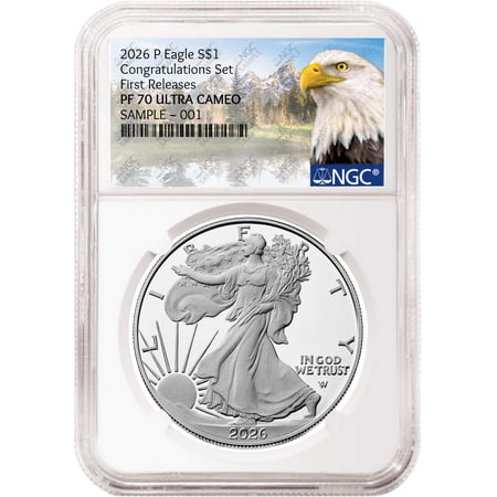 2026 P Congratulations Set Proof Silver Eagle NGC PF 70 First Releases Mtn