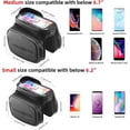 thumbnail image 5 of ROCKBROS Bike Bag Waterproof Top Tube Phone Bag Front Frame Mountain Bicycle Touch Screen Cell Phone Holder Pouch Compatible with iPhone 15/14/13 Pro, 5 of 5