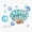1pcs, variant on Clam with bubbles nautical sea illustration for pattern Sticker