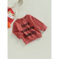 thumbnail image 2 of Faithtur Chemise pour Filles Garçons, Manches Longues Col Rond Imprimé Lettres Fête de Rue Décontractée Automne Printemps Hauts, 2 of 8
