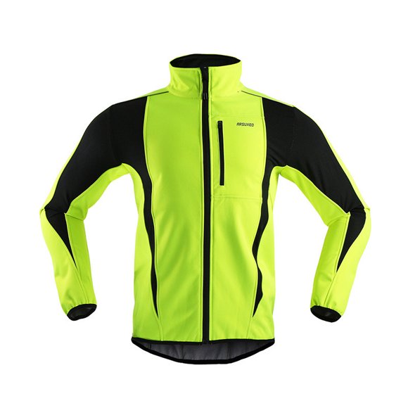 DAMAIE Manteau Polaire Imperméable pour Hommes, Coupe-Vent pour Vélo, Coquille Souple, Coupe-Vent Thermique d'Hiver, Manteau de Randonnée