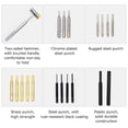 thumbnail image 4 of 19 Pieces Punch Set Solid Hammer Steel, Brass, Plastics Punches with Box Tools for Watch Jewelry & Craft, 4 of 7