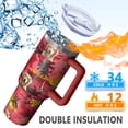 thumbnail image 5 of OBREWU Golden Retriever Hawaiian Tumbler with Handle and Lid,Golden Retriever Hawaiian 40oz Double Wall Vacuum Insulated Tumbler,Cups Gift for Women and Men, 5 of 7