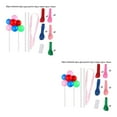 thumbnail image 4 of bedienty Cake Topper Home Wedding Party Cake Balloon Ribbon Straws Decoration Pastry Decor Sapphire Glitter Balloon 2# 2Set, 4 of 6