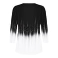 thumbnail image 4 of Blusas para las Mujeres Casual Impreso 3/4 Mangas Cuello en V Botón de Ocio Top Blusa Tops para las Mujeres, 4 of 6