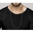thumbnail image 6 of Miabella Solid 925 Sterling Silver Italian 1mm Box Chain Necklace for Women, Made in Italy (Length 30 Inches), 6 of 7