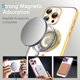 thumbnail image 4 of Funda magnética con purpurina para iPhone 16 Pro, compatible con MagSafe, protección completa, delgada, a prueba de golpes y arañazos, con protector de lente de cámara y red antipolvo para mujer, 4 of 7
