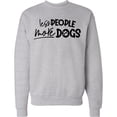 thumbnail image 2 of Inktastic Less People More Dogs, Paws, Typography Adult Sweatshirt, 2 of 4