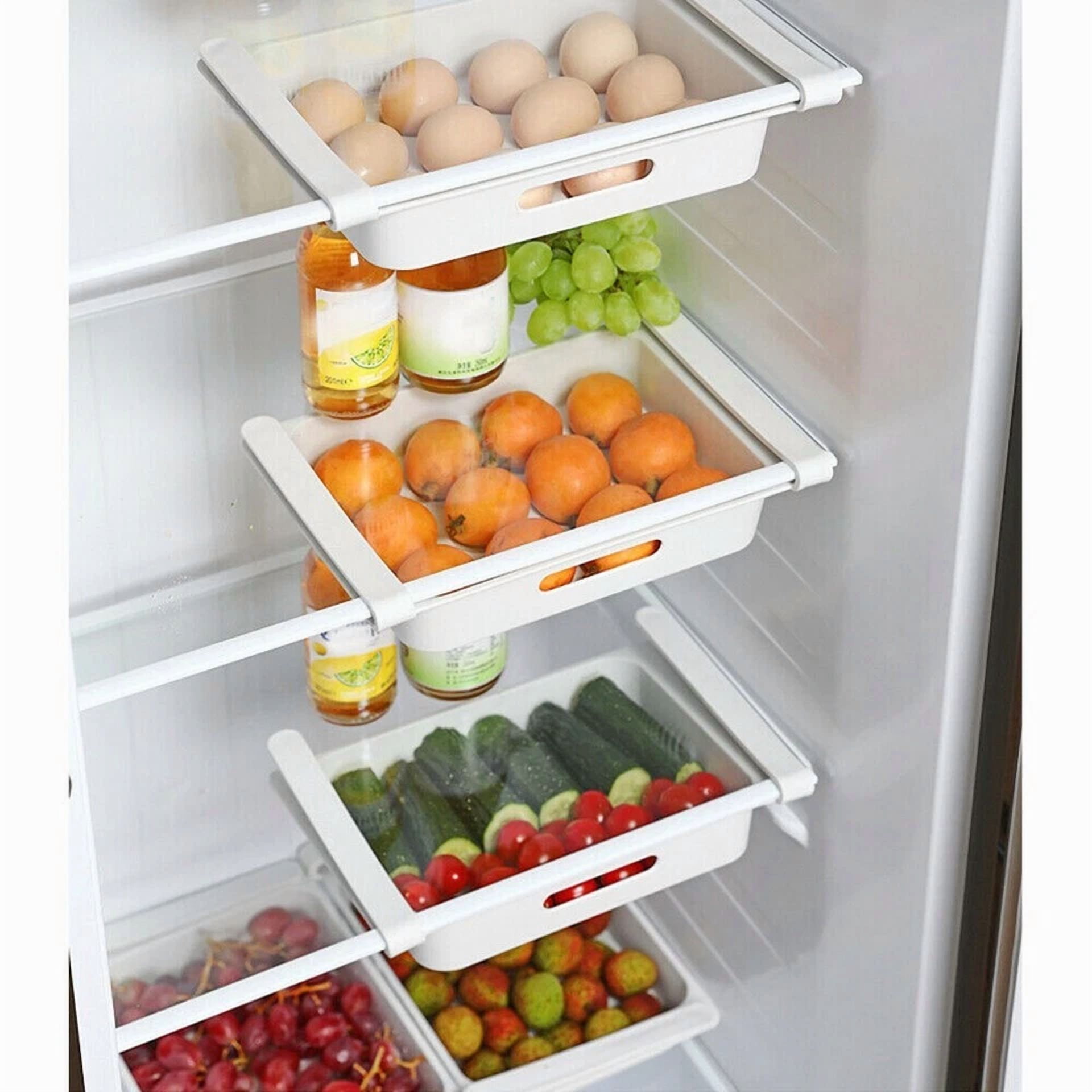 CIRCLE- Shelf For Kitchen Organizer Refrigerator Food Egg Storage Box Rack Fridge Drawer