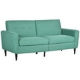 thumbnail image 1 of HOMCOM 3 Seater Sofa Upholstered Couch for Bedroom with Wood Legs, 1 of 10