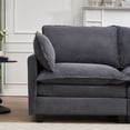 thumbnail image 4 of 4-Seat Upholstered Velvet Sofa with Armrest Bags - Reduce Discomfort in Living Space, 4 of 6