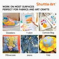 thumbnail image 6 of Fabric Paint, Shuttle Art 30 Colors Permanent Soft Fabric Paint in Bottles (60ml/2oz) with Brushes, Palette, Stencils, Non-Toxic Textile Paint for T-shirts, Shoes, Jeans, Bags, DIY Projects, 6 of 7