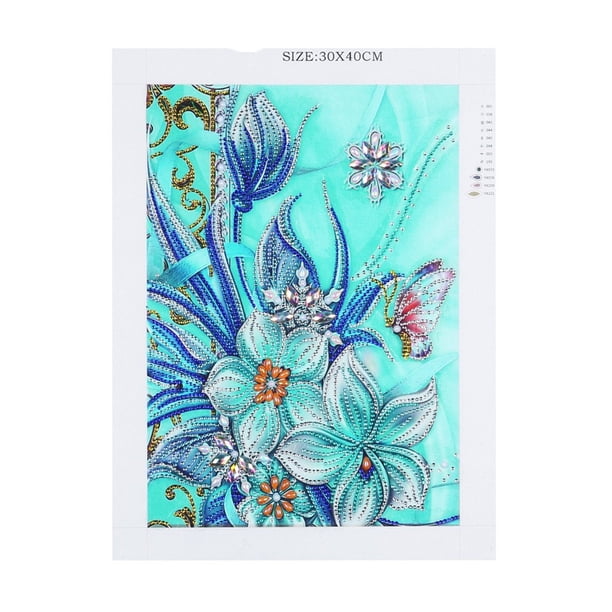 Decoración del hogar Pintura de diamantes Patrón de flores Pintura de diamantes Diamante de resina Altamente versátil Jadeshay A