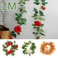 thumbnail image 3 of Artificial Flower Silk Flower Leaf Garland Wedding Party Decor, 3 of 9