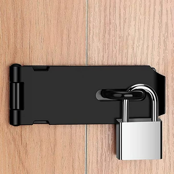 Pestillo De Puerta, Cerradura De Puerta Resistente, Fácil Instalación, Pestillo Abatible Pestillo Deslizante Pestillo De Bloqueo Para Garaje Bano Negro