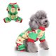 thumbnail image 1 of Pijamas navideños para perros Ropa para mascotas Disfraces navideños para perros Monos para cachorros (verde), 1 of 7