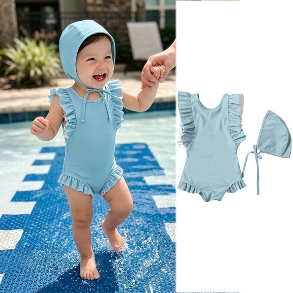 Kids Bathing Suits For Girls sleeveless Toddler 1 Piece Swimsuit Cozy Bathing Suit Girls Girls Bathing Suits Size 4-5 Years