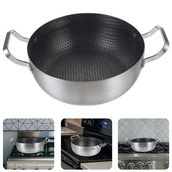 PTOOTP Stainless Steel Nonstick Hot Pot Pan Multi-Purpose Kitchen Cooking Pot and Easy to Clean
