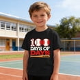thumbnail image 6 of 100 Days of School Shirt for Boys Baseball Design Tshirt 100% Cotton 3-10 Year Olds Comfortable Casual 100th Day Top Black,Size 4 T, 6 of 9