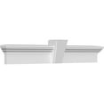 thumbnail image 3 of Ekena Millwork 130" Bottom Width x 133 1/2" Top Width x 6"H x 1"P Traditional Crosshead w/ Deco Keystone, 3 of 24