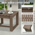 thumbnail image 2 of EAGLE PEAK 6 Pieces Natural Real Wood Cedar Outdoor Patio Conversation Set Spacious Seat Dining Chair & Sofa Set with Beige Cushions, Slat Top Square Coffee Table, Ottomans, 2 of 9