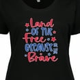 thumbnail image 4 of Inktastic Memorial Day Land of the Free Because of the Brave Women's Plus Size T-Shirt, 4 of 5