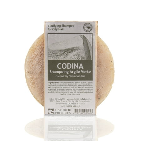Codina Organic Green Clay Shampoo Bar With Wintergreen Eo For Oily