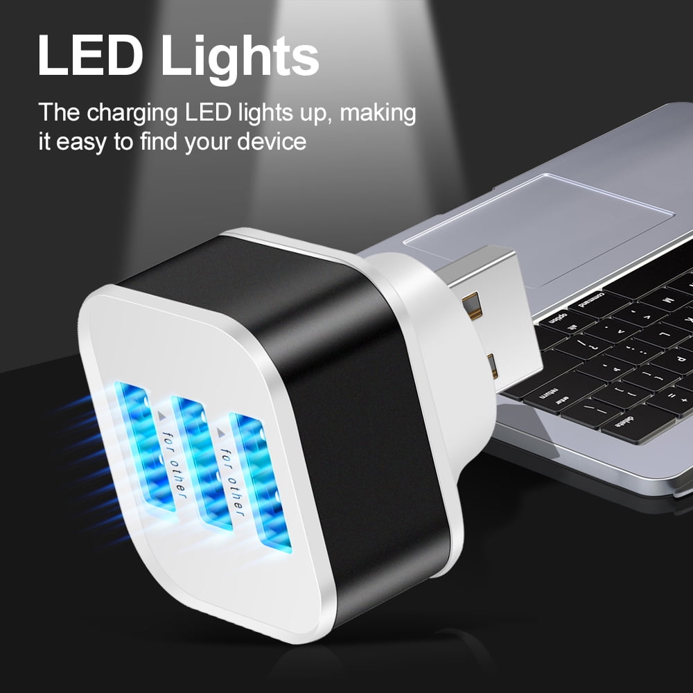 USB Splitter 3 Ports USB 2.0 HUB Quick Charge Expander Multiple Interface Car USB Extender ,Safe and Reliable