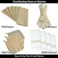 thumbnail image 3 of Design Imports Ensemble de Serviettes de Table Taupe Variées de 6, 3 of 15