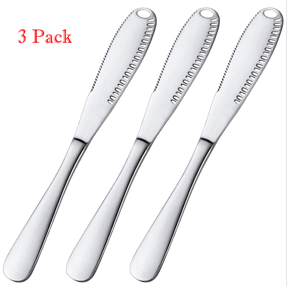 LNKOO 3 Pack Stainless Steel Butter Spreader Knife 3 in 1 Kitchen
