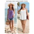 thumbnail image 5 of MOYIKO Women's Summer Tank Tops Pleated Square Neck Loose Fit Casual Flowy Tunic Sleeveless Shirts, 5 of 7