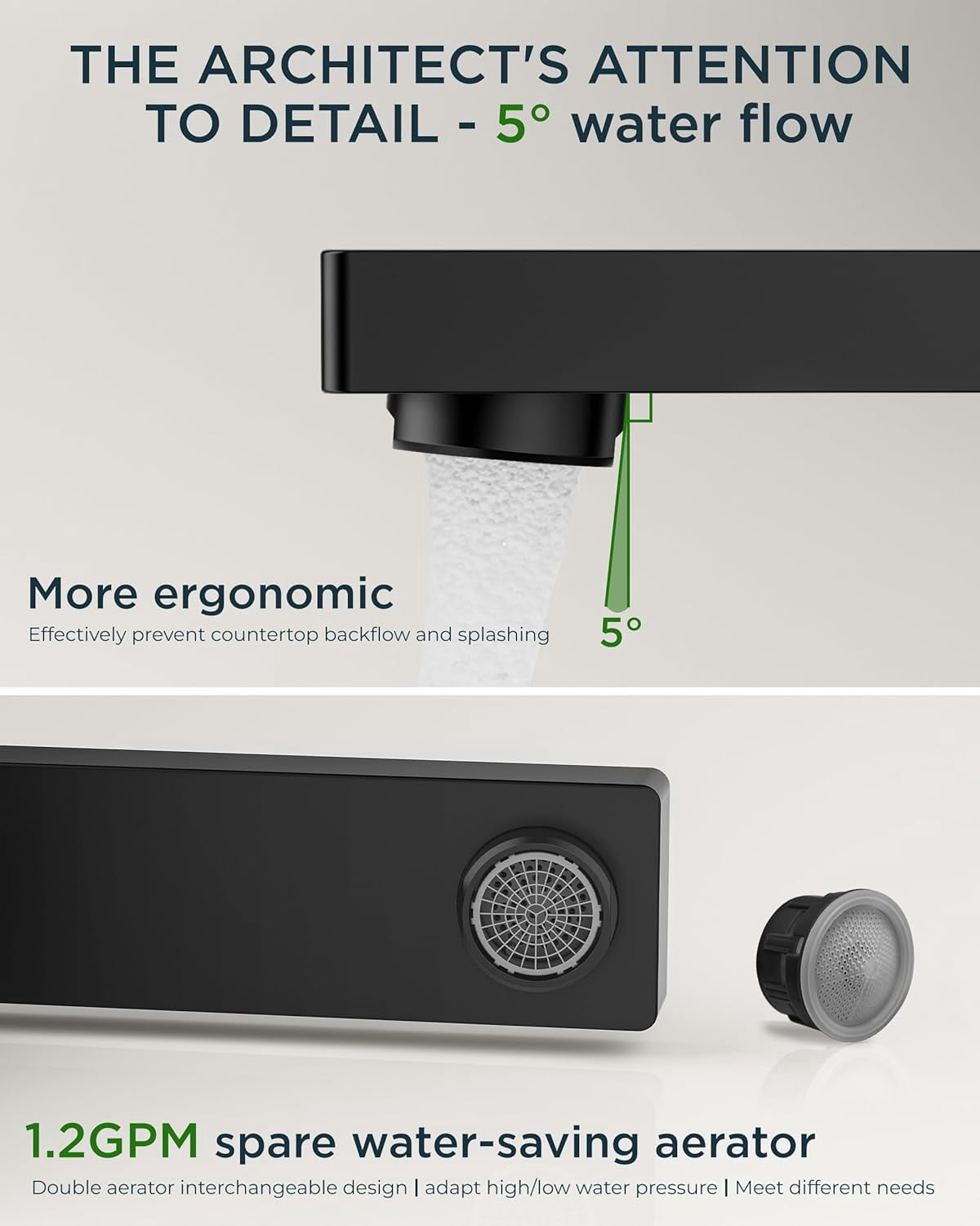 Zovajonia Matte Black Bathroom Sink Faucet 8 Inch Widespread, 2 Handle for Restroom Sink with Pop Up Drain and Supply Hoses, Vanity 3 Holes
