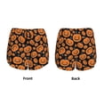 thumbnail image 3 of KLL Halloween Pumpkins Pattern Shorts Women,Athletic Shorts High Waisted Running Shorts Pocket Sporty Short Gym Elastic Workout Shorts-Large, 3 of 7