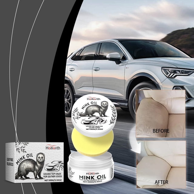 Xihbxyly Solo Productos Fabricados En Estados Unidos Crema para Cuidado Del Cuero Del Coche, Película de Aceite para Limpiar La Suciedad y Las Manchas, Crema Protectora Brillante de Cuero Limpio y De