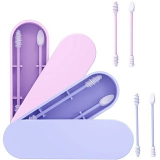 EBTOOLS Reusable Cotton Swabs Travel Case, Eco friendly Q-Tip for Makeup,  Zero Waste and Easy to Clean - Comes with a Convenient Travel Case Holder