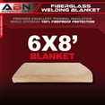 thumbnail image 2 of ABN High Temp Welding Blanket 1pk - 6x8 ft Fiberglass Fireproof Smoker Blanket, 2 of 2