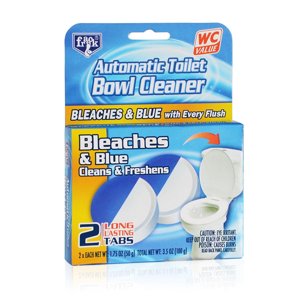 Antibacterial Automatic Toilet Bowl Cleaner Tablets Bleach & Blue, 2