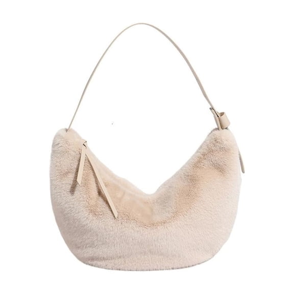 Fuzzy Crossbody Purse For Women Comfortable Winter Faux Furs Bag Plush Shoulder Handbag for Various Occasion