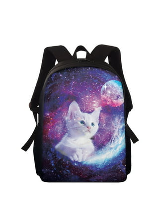 KXOIYSD Purple Cartoon Cute Cat Backpack With Lunch Box Pencil Bag 3Set for  Men Women