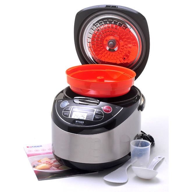 TIGER 炊飯器 JAX-T10U 5.5合炊き Tiger Corporation 5.5-Cup Rice Cooker with Tacook Plate.