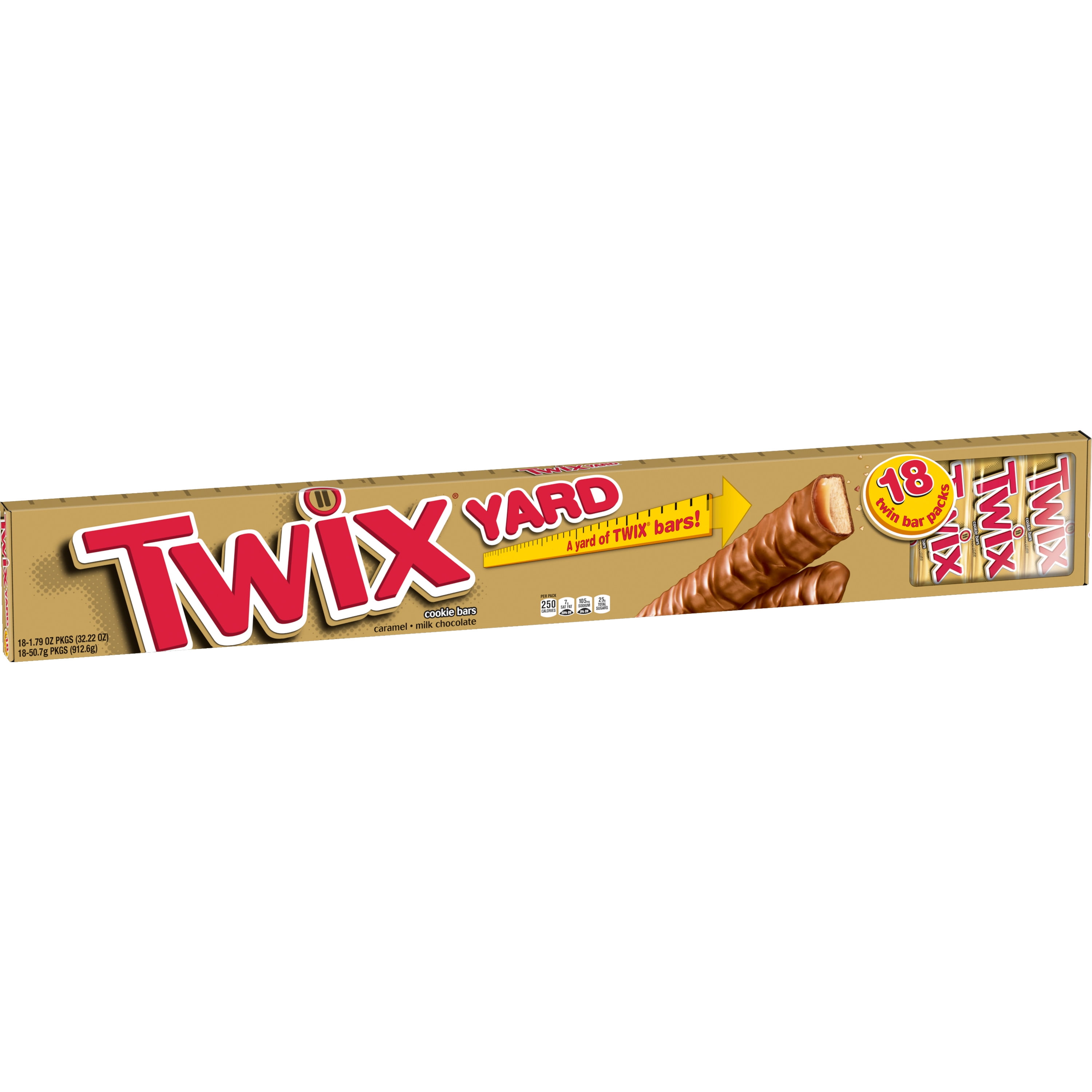 Twix Yard Christmas Full Size Chocolate Candy Bars - 18 bars per pack